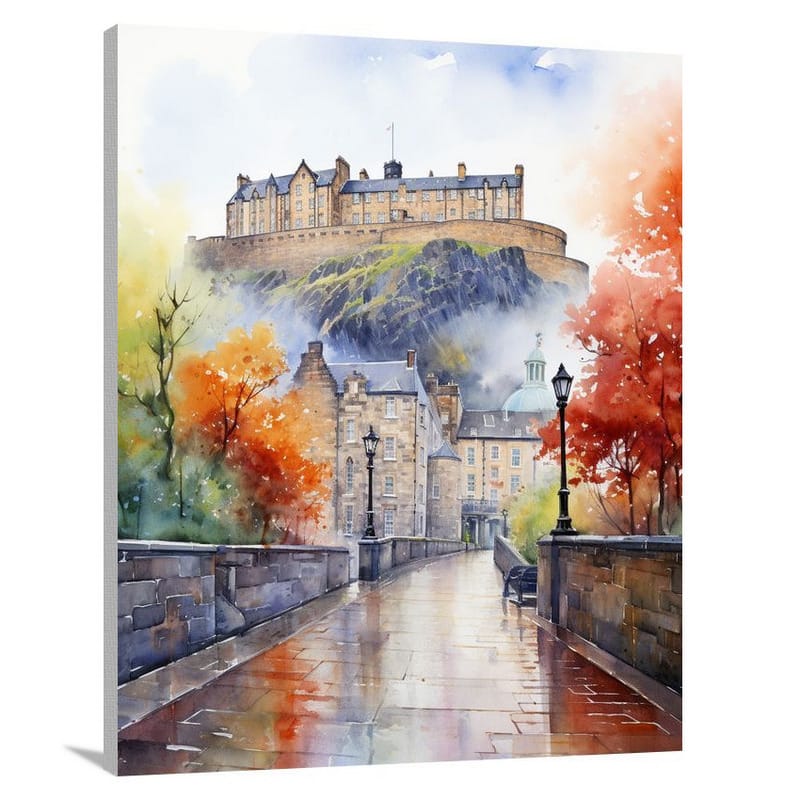 Scotland's Majestic Fortress - Canvas Print