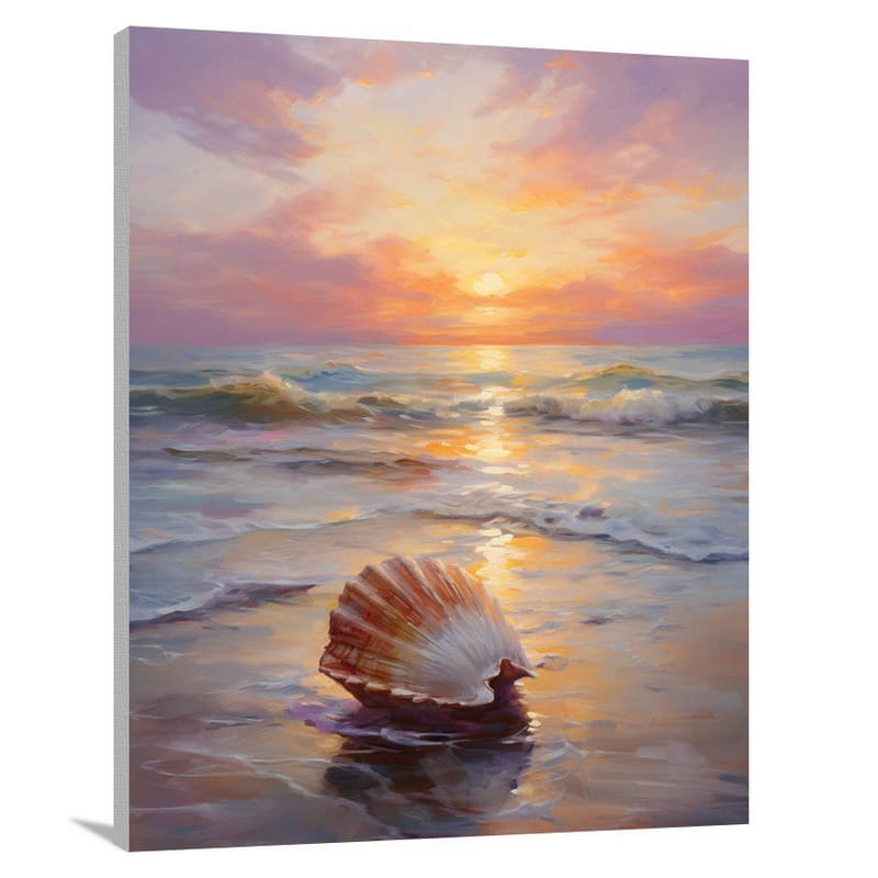Sea Shell Serenity - Impressionist - Canvas Print