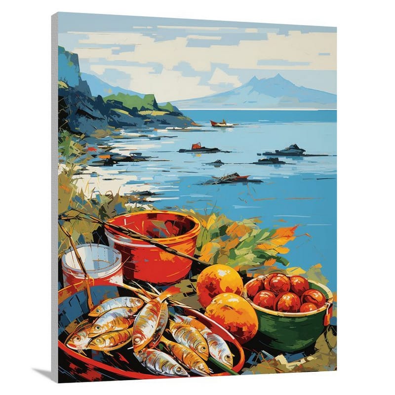 Seafood Serenity: Healthy Eating - Canvas Print