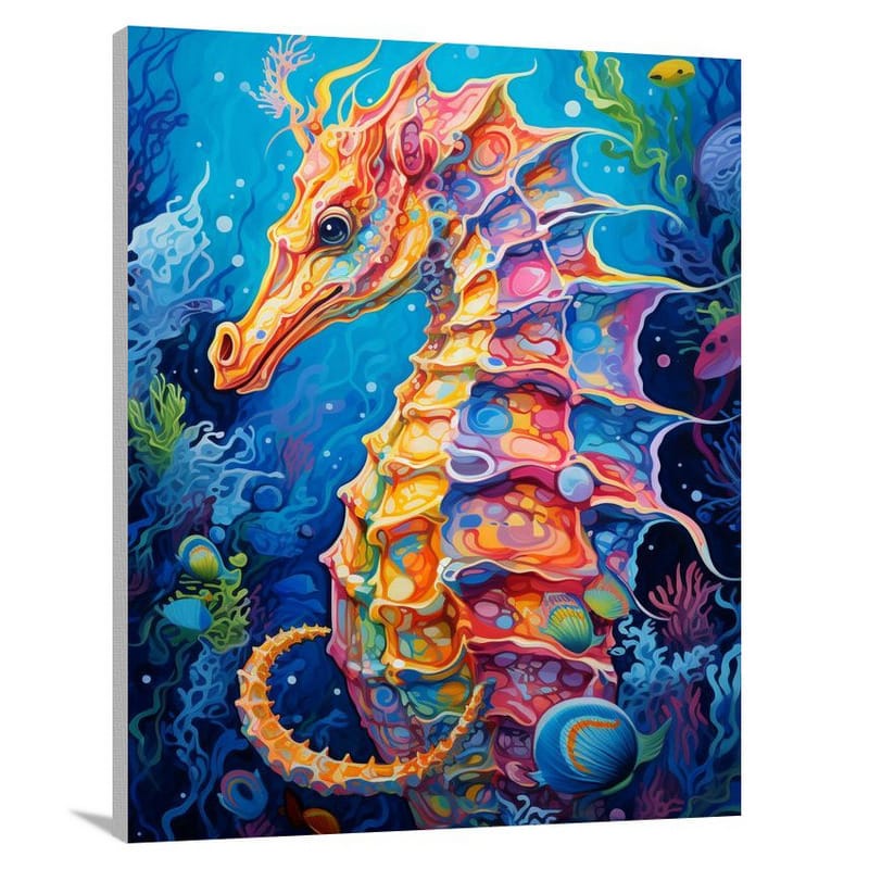 Seahorse's Kingdom - Pop Art - Canvas Print
