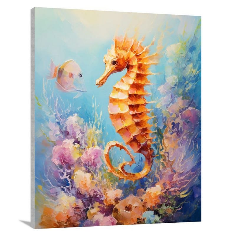 Seahorse Serenade - Impressionist - Canvas Print