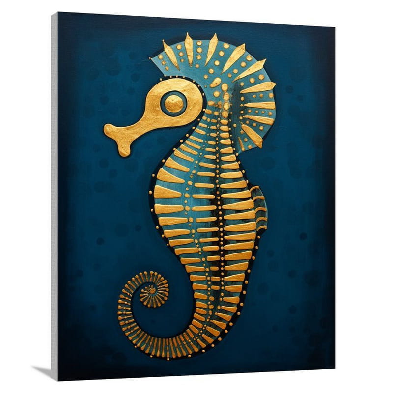 Seahorse Symphony - Minimalist 2 - Canvas Print