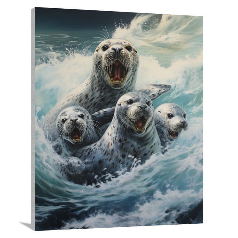 Seal's Serenade - Contemporary Art - Canvas Print