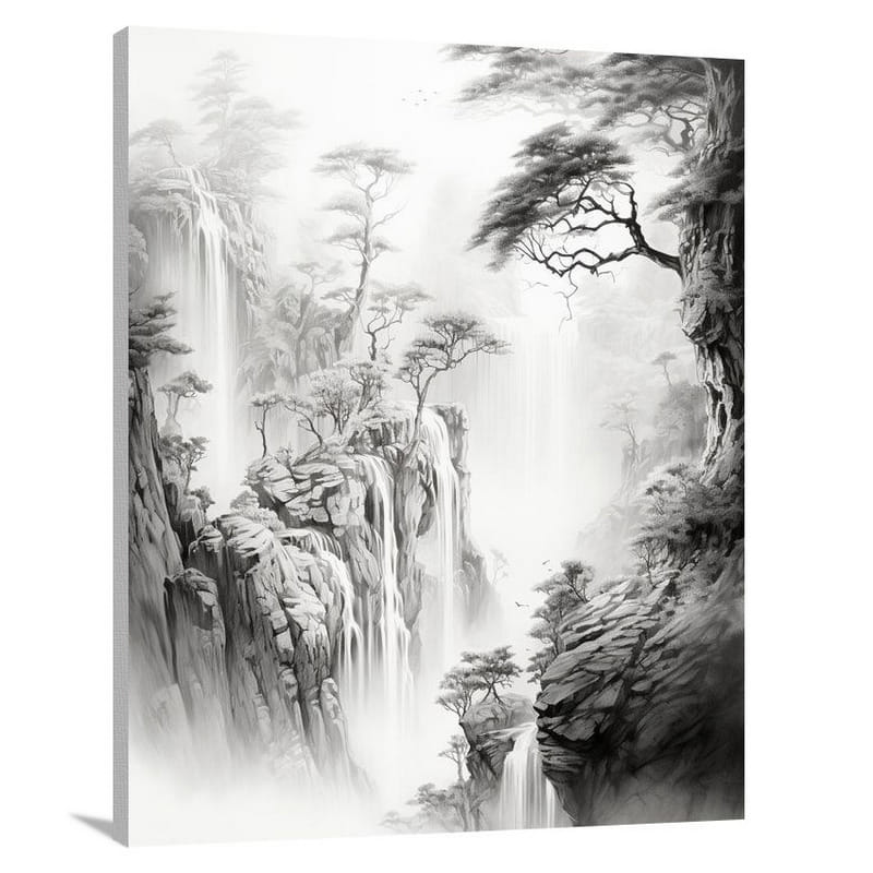 Seascape - Black and White - Canvas Print