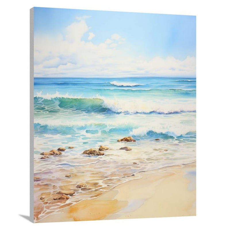 Seascape Symphony - Watercolor - Canvas Print