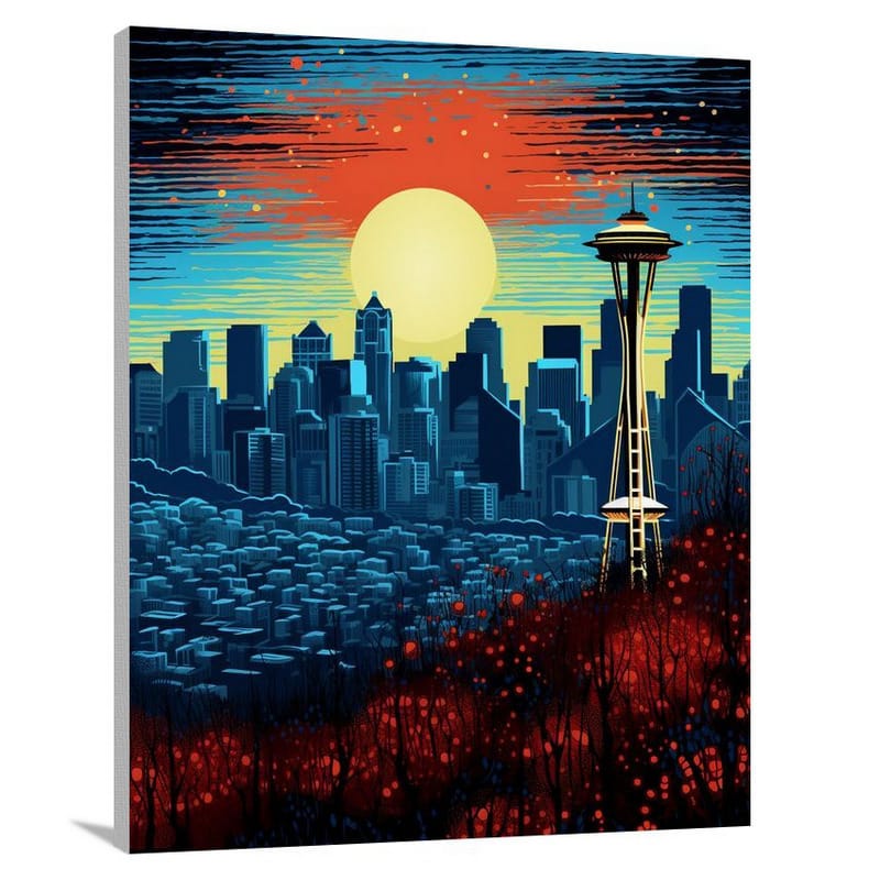 Seattle Awakening - Pop Art - Canvas Print