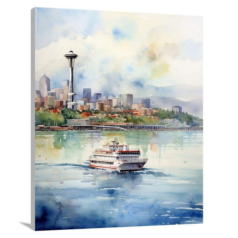 Seattle Serenity - Watercolor - Canvas Print
