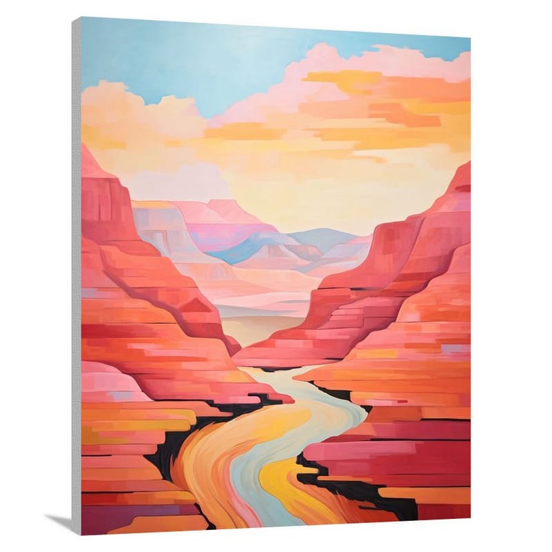 Sedona's Vibrant Canyons - Minimalist - Canvas Print