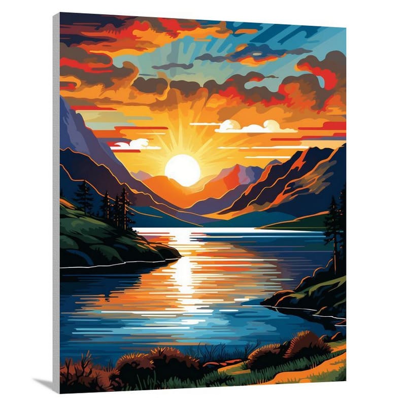 Serene Midnight Sun - Canvas Print