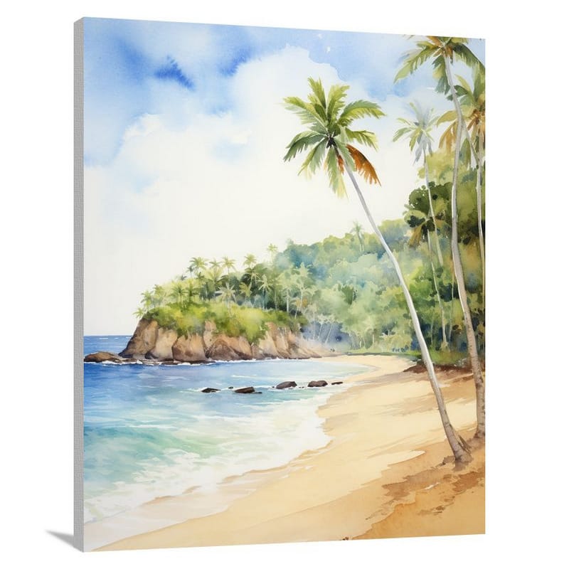Serene Shores of Saint Lucia - Canvas Print