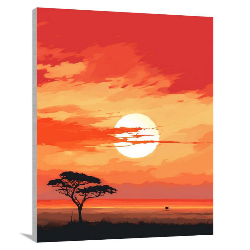 Serengeti Sunset - Canvas Print