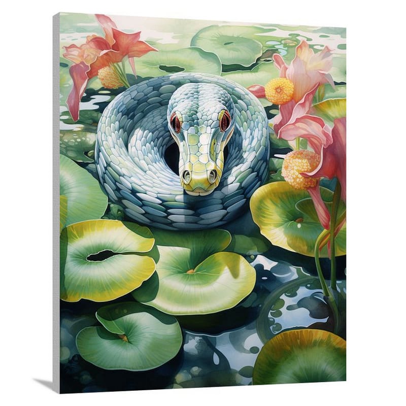 Serpentine Reflections - Watercolor - Canvas Print