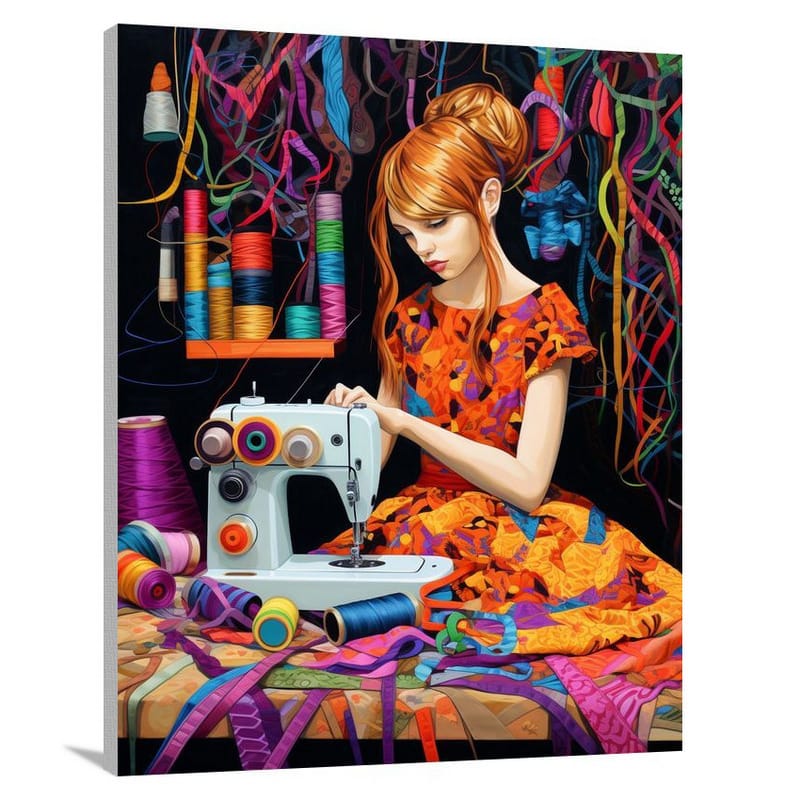 Sewing - Pop Art - Canvas Print