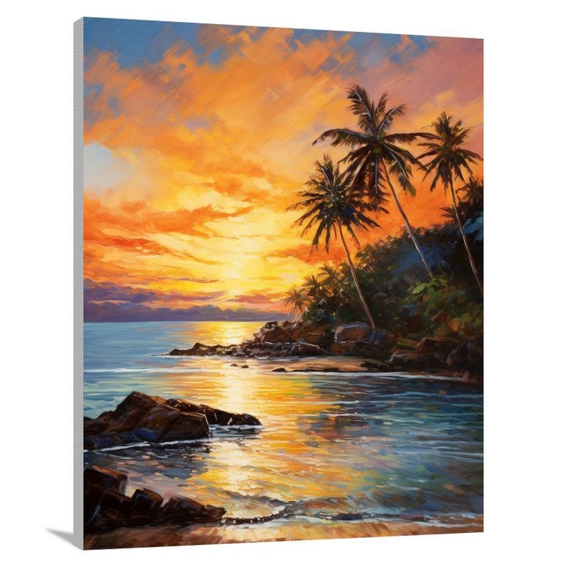 Seychelles Sunset - Canvas Print