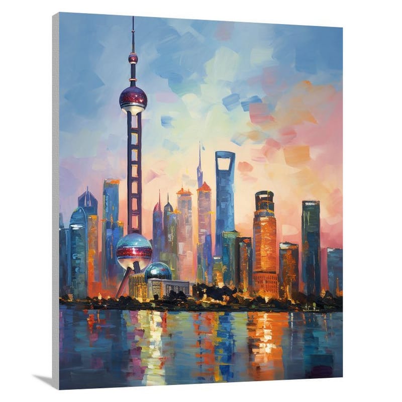 Shanghai Nights - Impressionist - Canvas Print