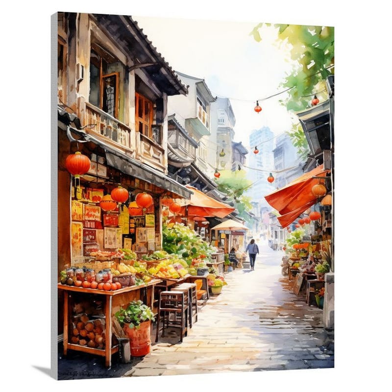 Shanghai Spice Market - Canvas Print