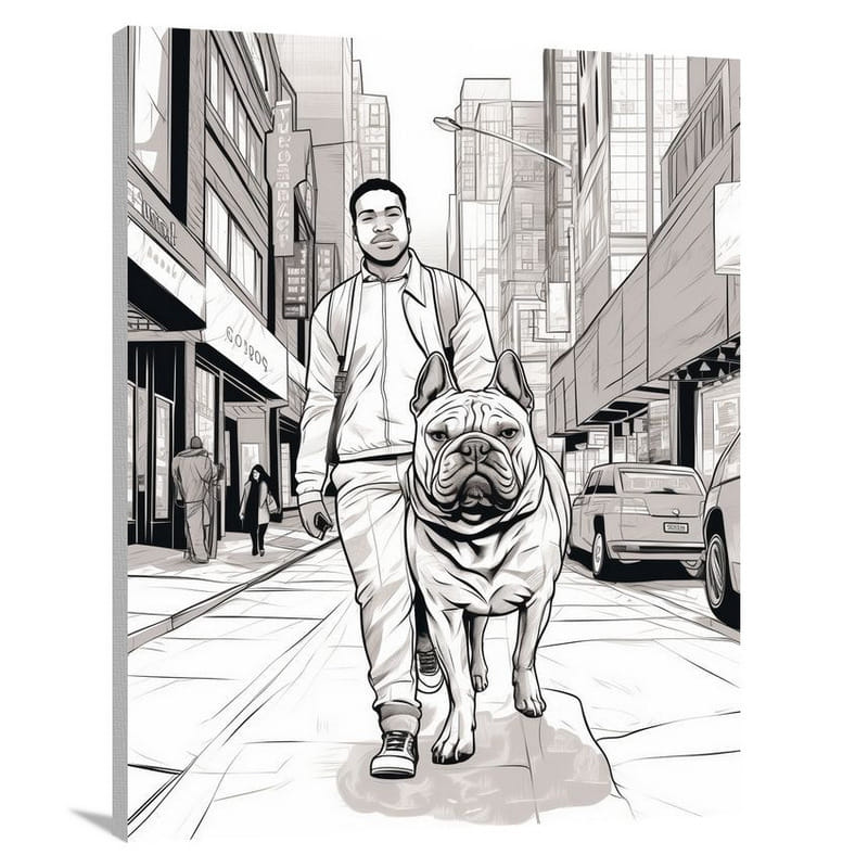 Shar-Pei's Urban Bond - Canvas Print