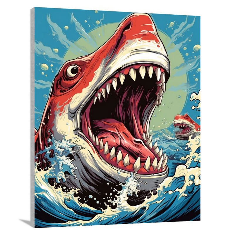 Shark's Clash - Pop Art - Canvas Print