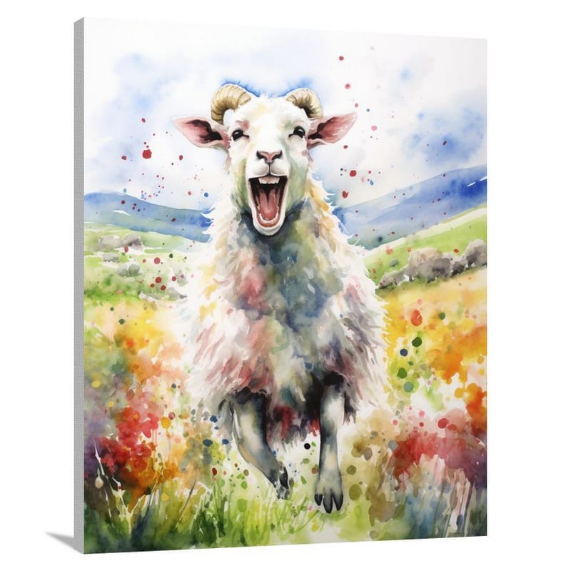 Sheep's Joyful Liberation - Canvas Print