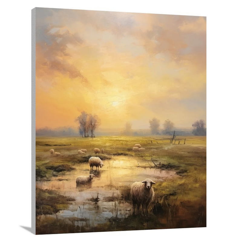 Sheep's Serenity - Canvas Print