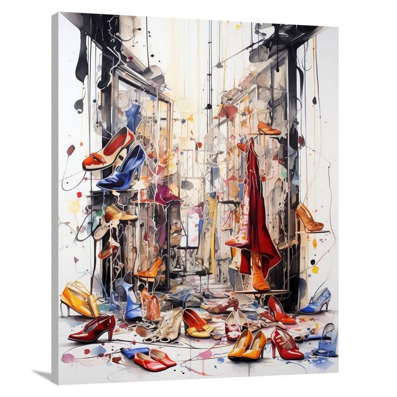 Shoe Fashion: A Creative Frenzy - Canvas Print