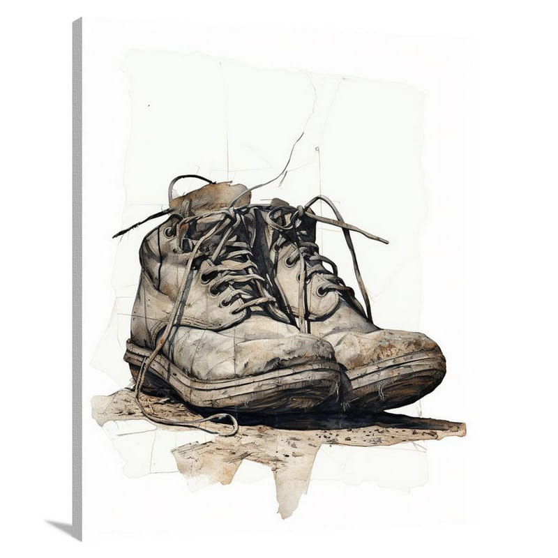 Shoe's Resilient Elegance - Canvas Print