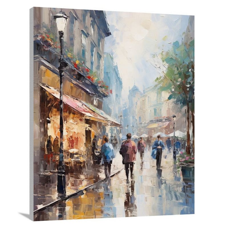 Shopping Extravaganza - Impressionist - Canvas Print