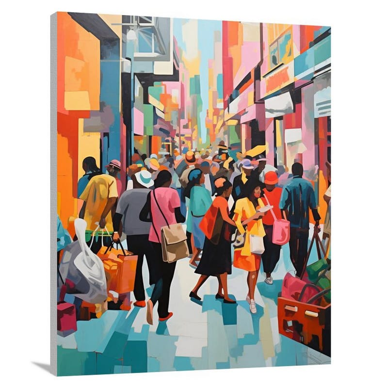 Shopping Extravaganza - Pop Art 2 - Canvas Print