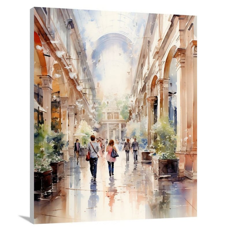 Shopping Extravaganza: Side Interests - Watercolor - Canvas Print