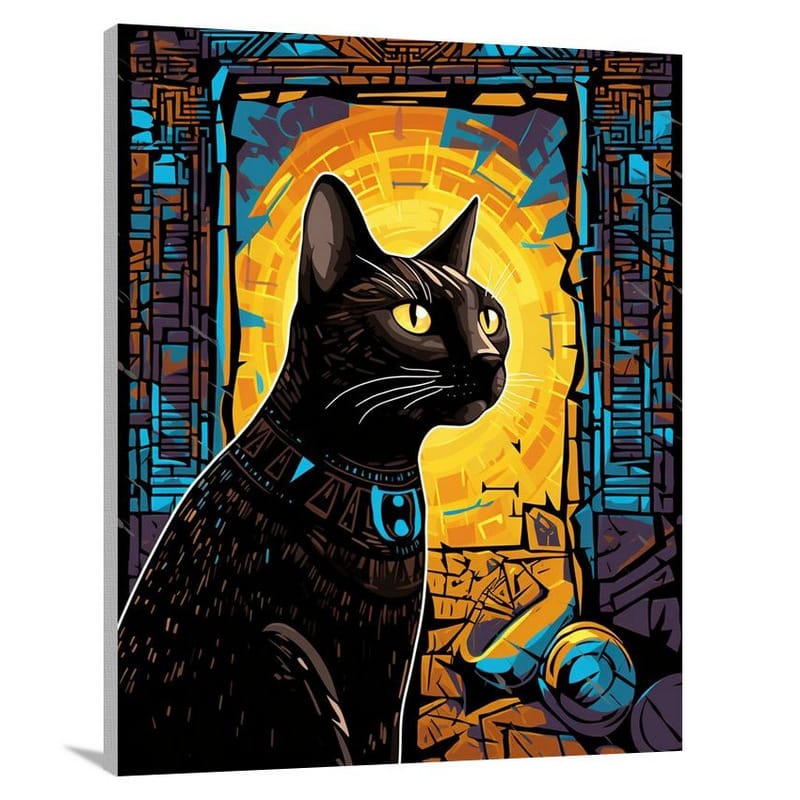 Siamese Cat's Ancient Exploration - Canvas Print