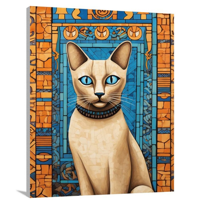 Siamese Serenity - Pop Art - Canvas Print