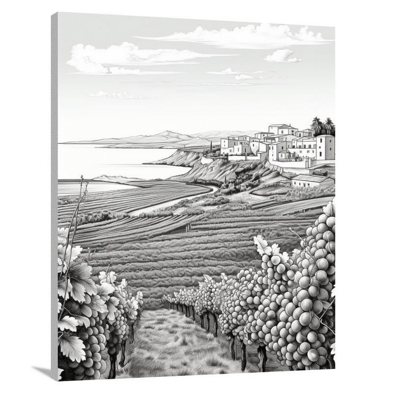 Sicilian Vines - Canvas Print