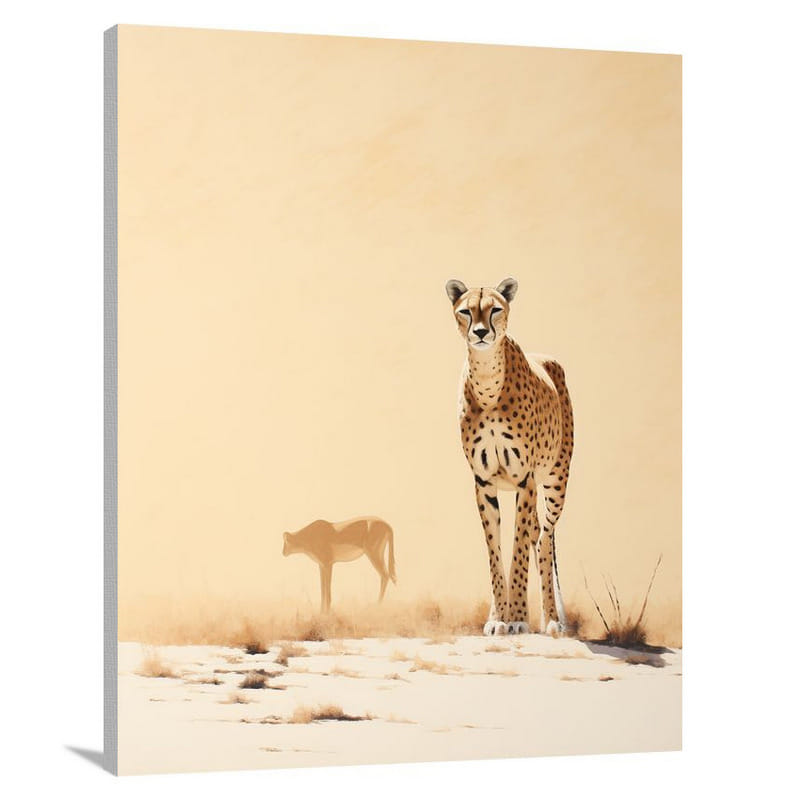 Silent Encounter: Cheetah's Gaze - Canvas Print