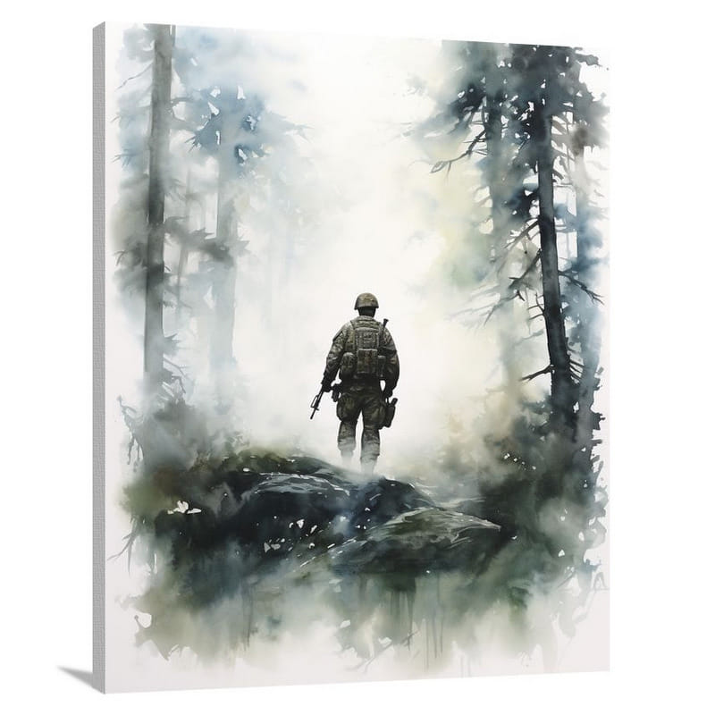Silent Guardian, Soldier's Path - Canvas Print
