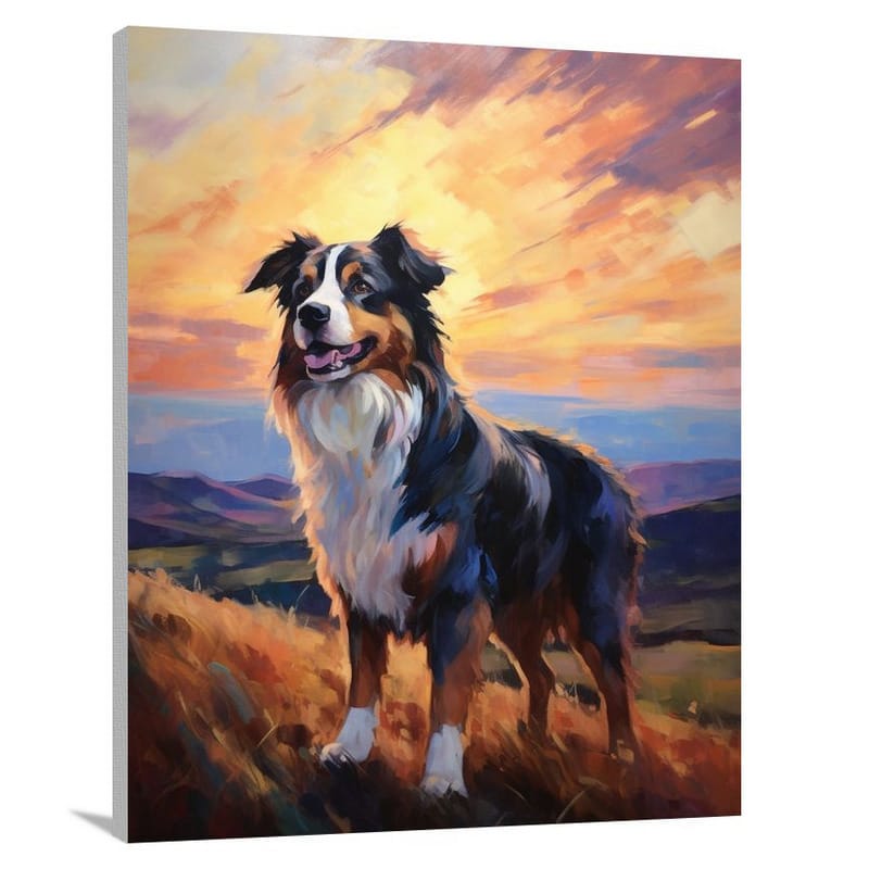 Silhouette of the Shepherd - Canvas Print