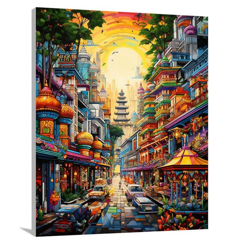 Singapore Kaleidoscope - Canvas Print