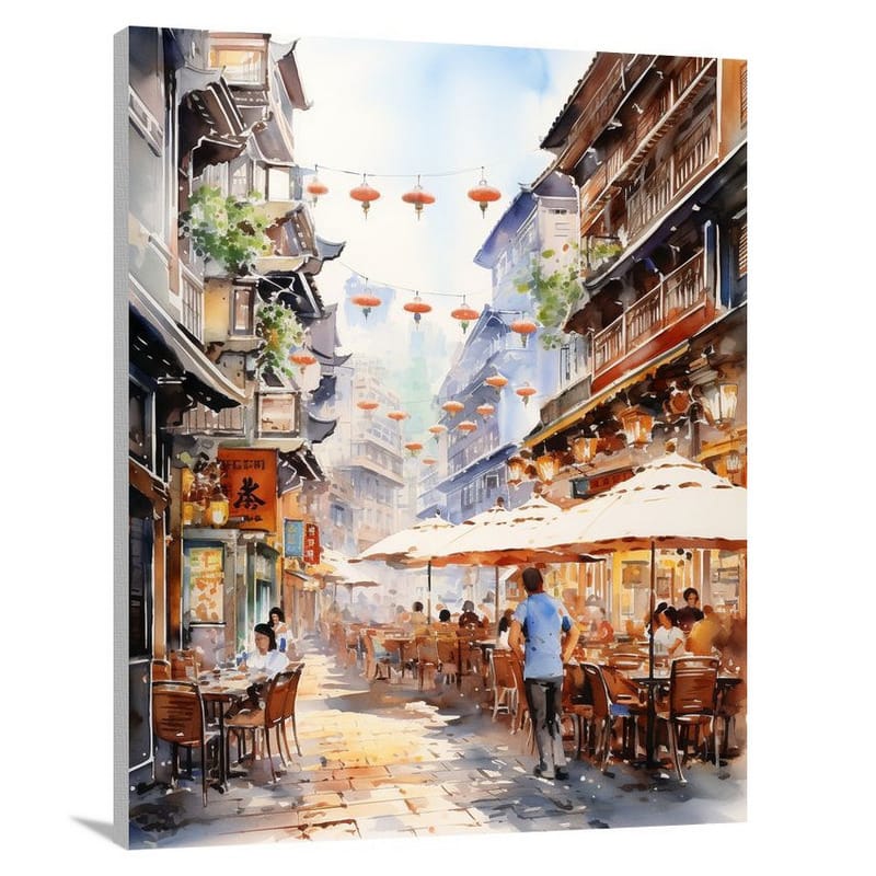 Singapore's Vibrant Chinatown - Canvas Print