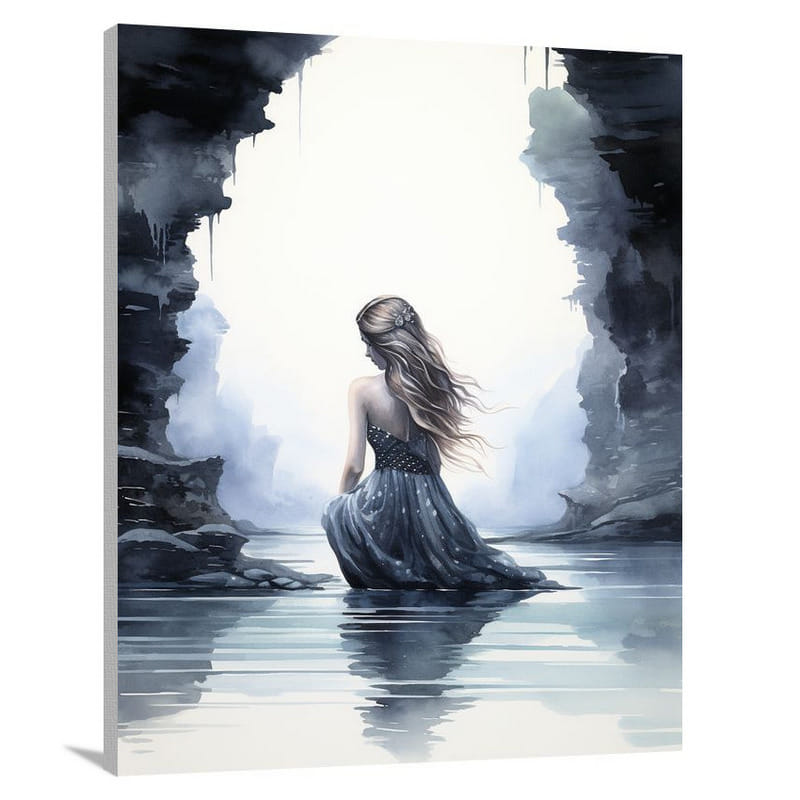 Siren's Moonlight Reflection - Canvas Print