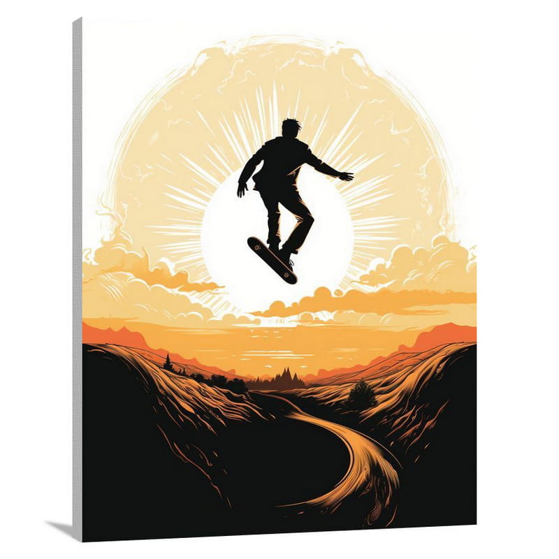 Skateboarding Triumph - Canvas Print