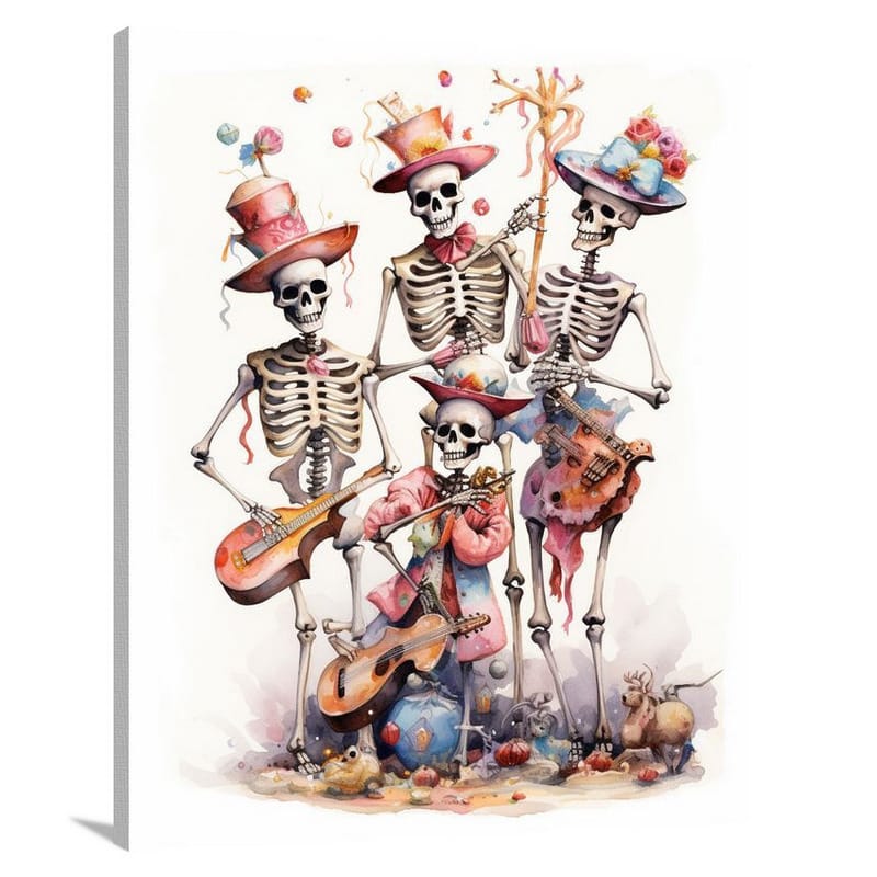 Skeleton Symphony - Canvas Print