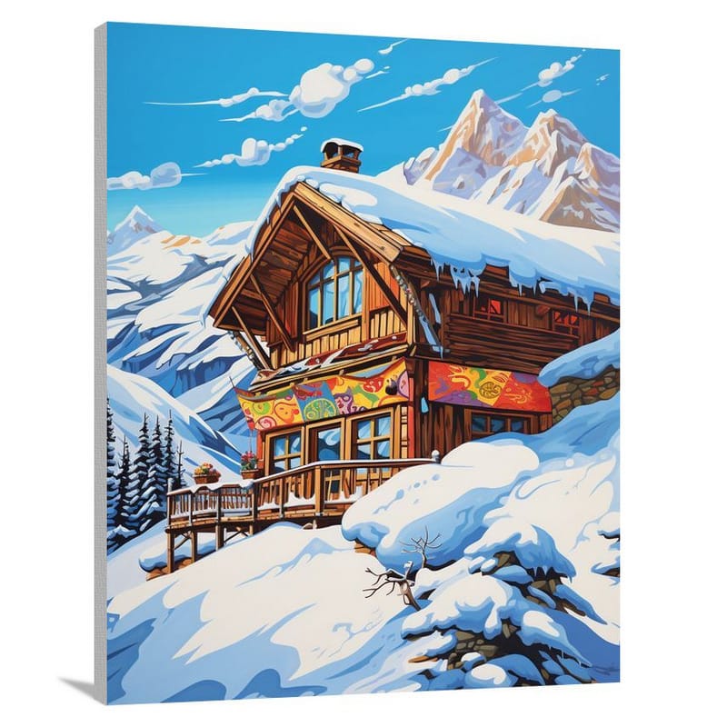 Ski Chalet Serenity - Canvas Print