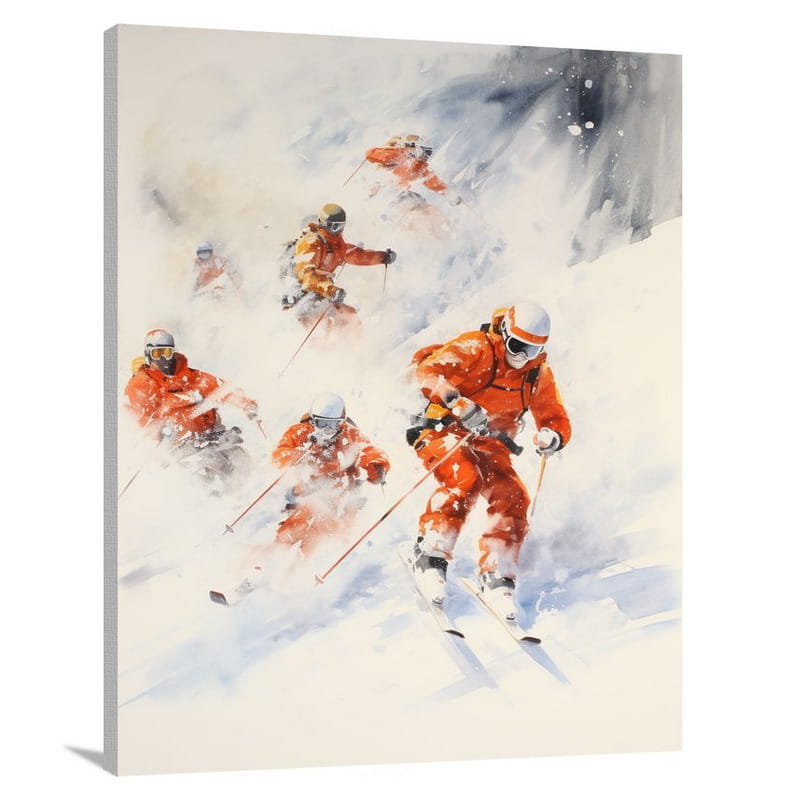 Skiing Symphony - Canvas Print
