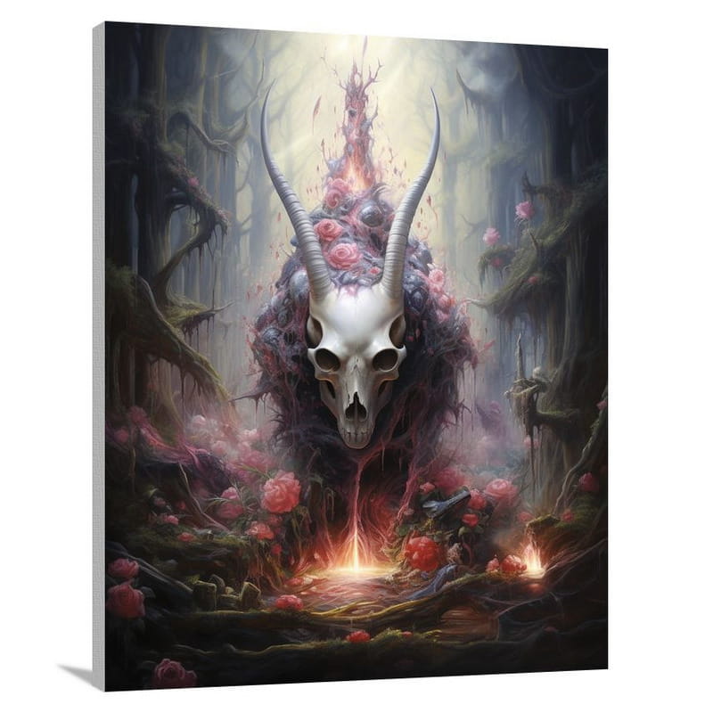 Skull's Enchanted Throne - Contemporary Art - Canvas Print