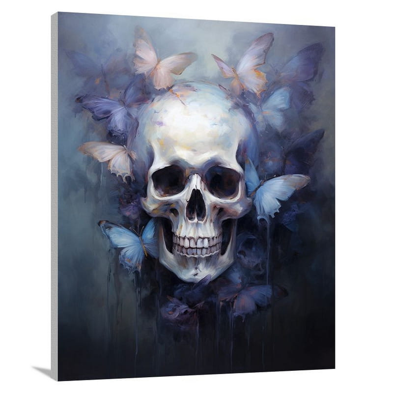 Skull's Enchanting Flight - Canvas Print