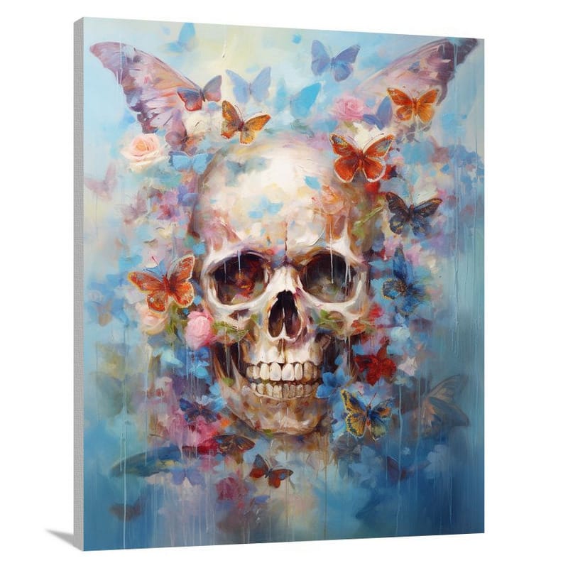 Skull's Enchanting Flight - Impressionist - Canvas Print