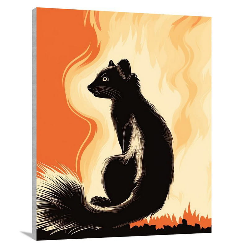 Skunk's Silhouette - Canvas Print