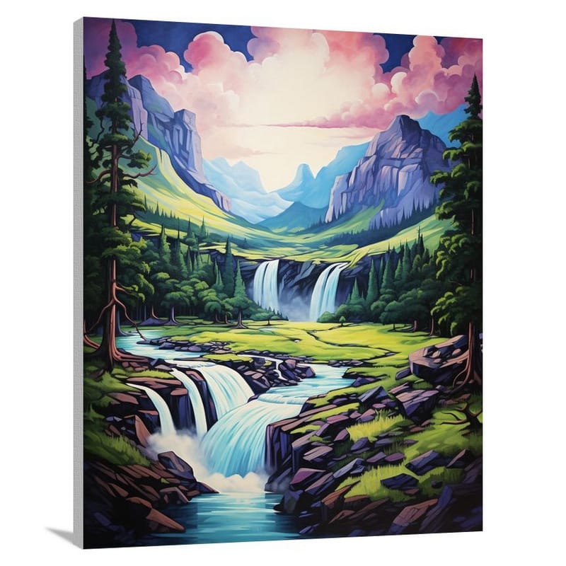 Sky's Cascade - Canvas Print
