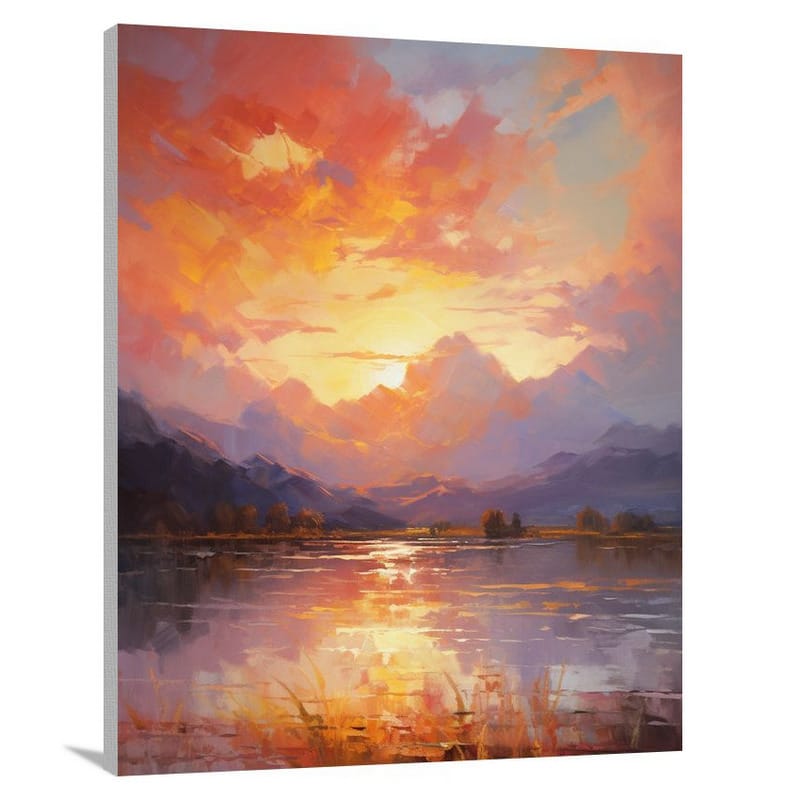 Sky's Fiery Serenity - Canvas Print