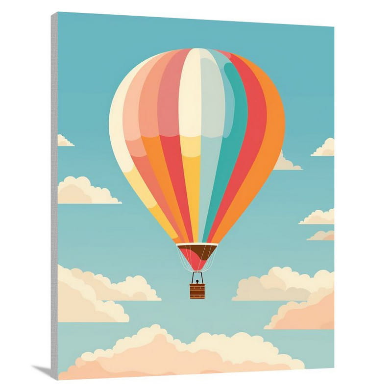 Skybound Journey: Hot Air Balloon - Canvas Print
