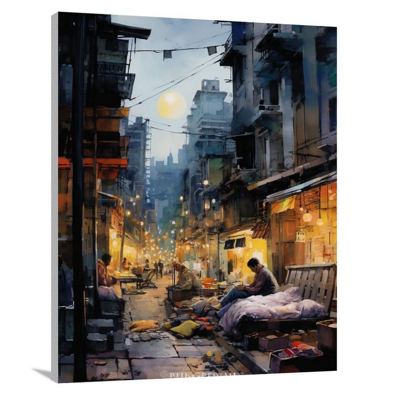 Sleeping in the City - Canvas Print